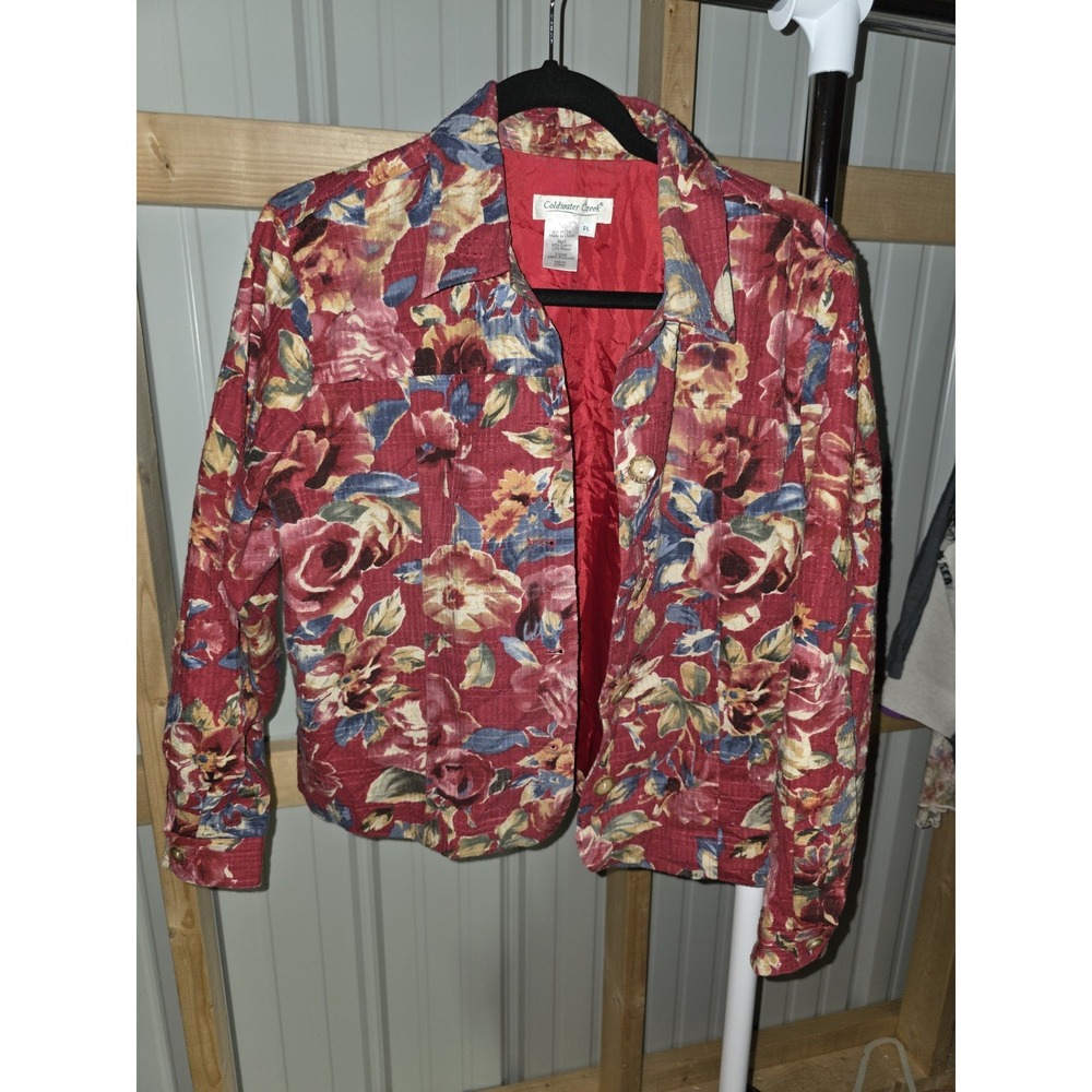 Coldwater Creek Boho, Artsy And Hippie Style Button Up Jacket.‎